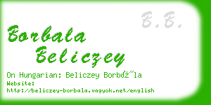 borbala beliczey business card